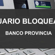 usuario bloqueado banco provincia