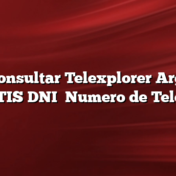 Cómo consultar Telexplorer Argentina GRATIS DNI    Numero de Telefono
